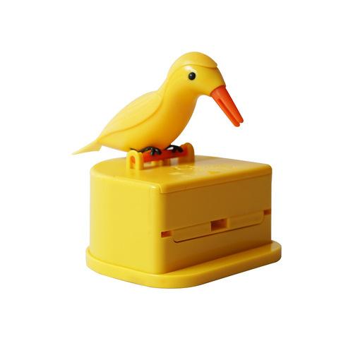 

Little Bird Automatic Pop-up Toothpick Bin Woodpecker Toothpick Dispenser Jar Toothpick Holders Ornaments Dinner Table Decor жовтий