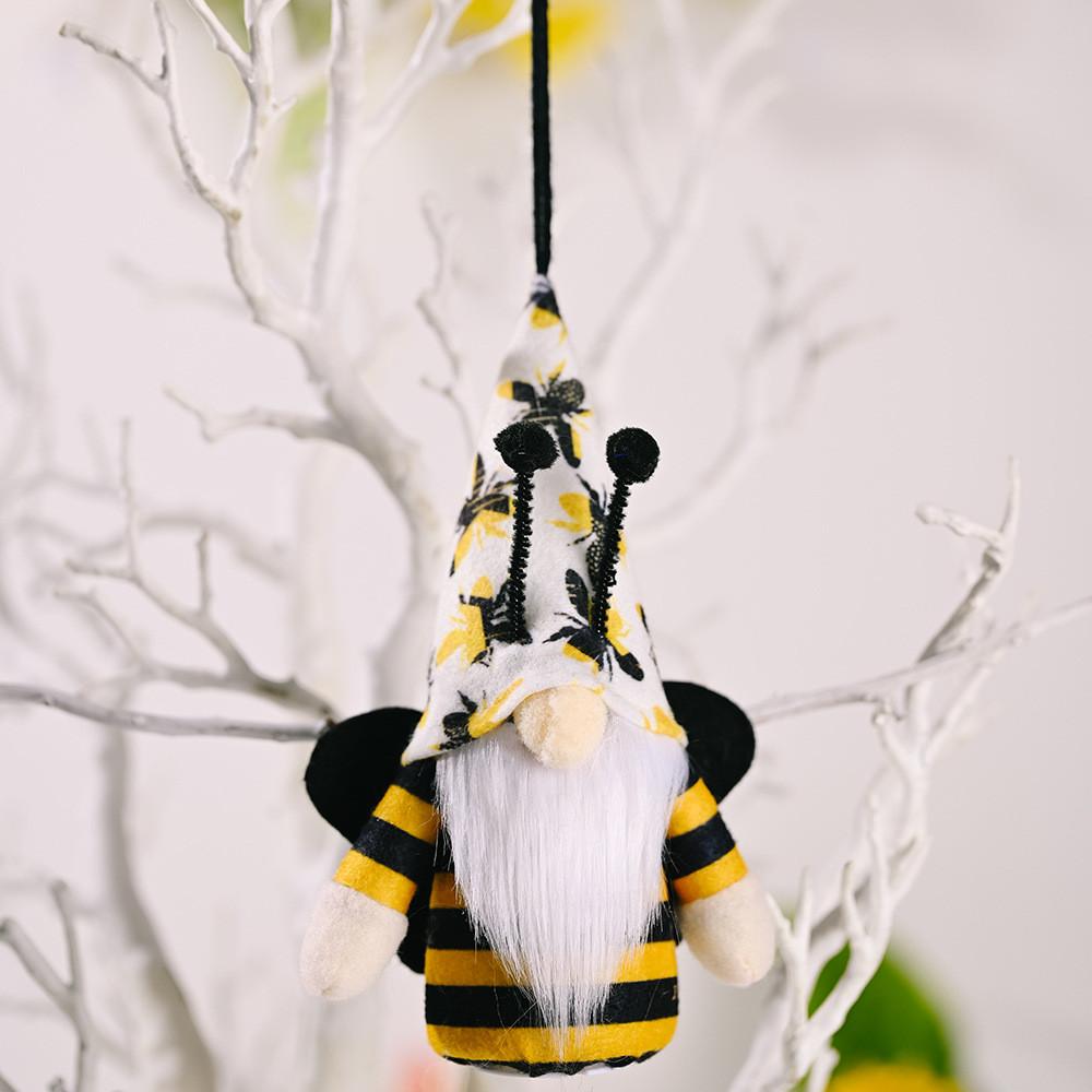 Adorable Bee Day Plush Doll With Antenna And Glow Feature For Festive Decor