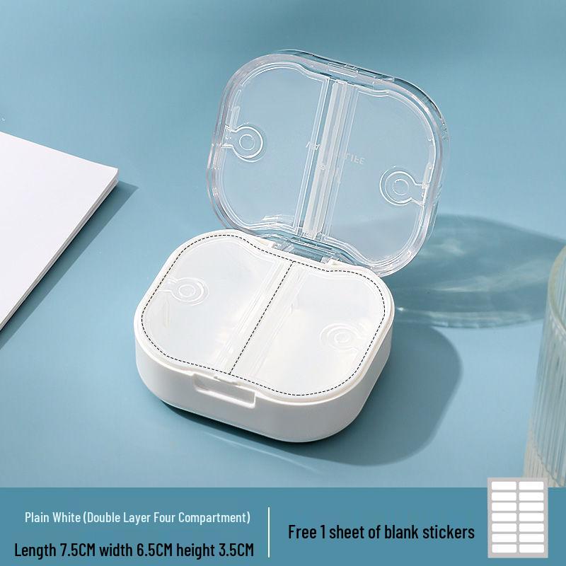 Compact, Moisture-Proof Pill Box for Daily Medication - 3 Times a Day, 7-Day Organizer