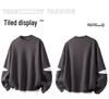 Autumn/Winter American Trend Brand Heavyweight Men's Patchwork Round Neck Long Sleeve Sports Hoodie