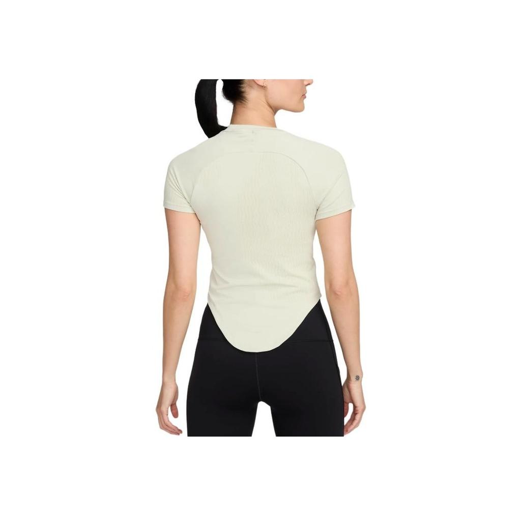 Nike Solid Color Round Neck Slim Fit Short Sleeve Breathable T-Shirt Women Tops Light-Green FN2582-394