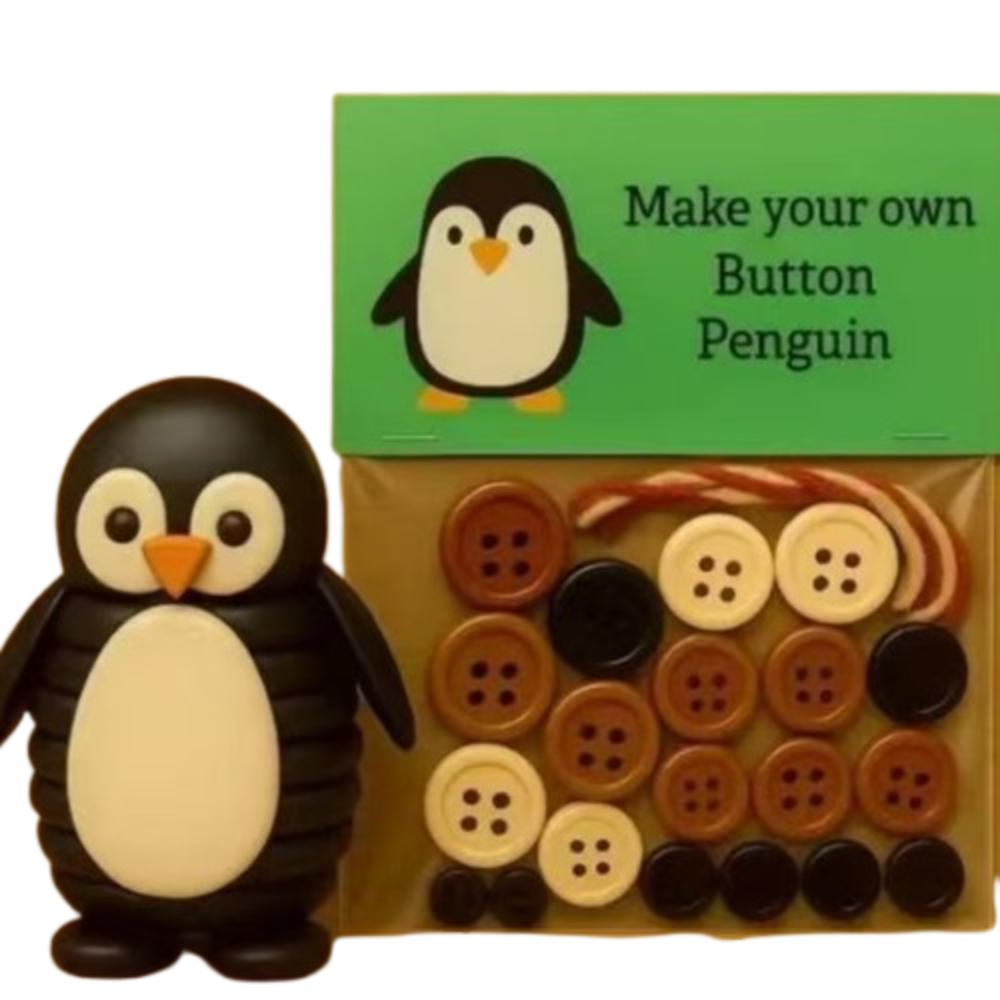 

Handmade Button 3D Animals Button Decor Plastic Pre-Cut DIY Highland Cow Craft Kit Indoor Decor Penguin