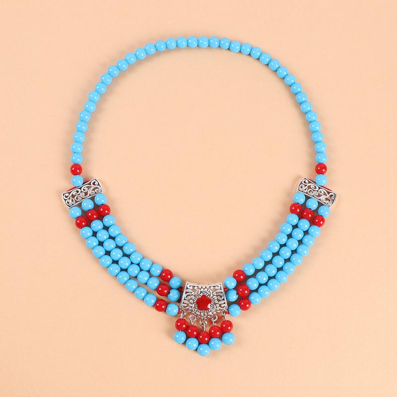 

Тибетское украшение на лоб ретро экзотический стиль цепочка на лоб Сицзан Цинхай фото танец подвеска для бровей тибетская одежда головной убор