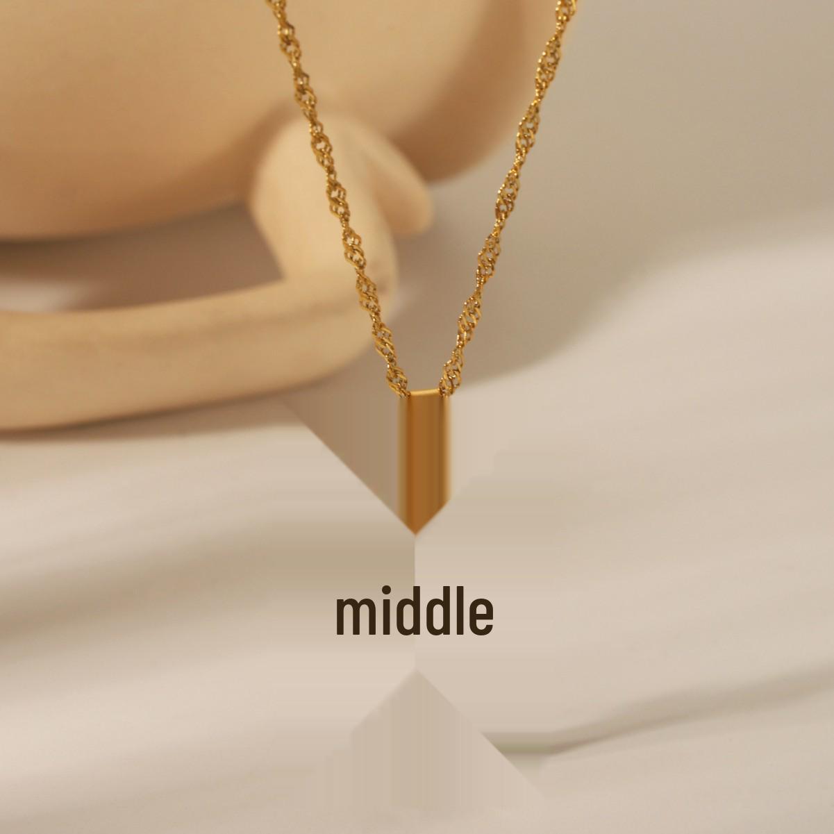 

Elegant 18k Gold-Plated Geometric Zircon Cross Necklace for Women