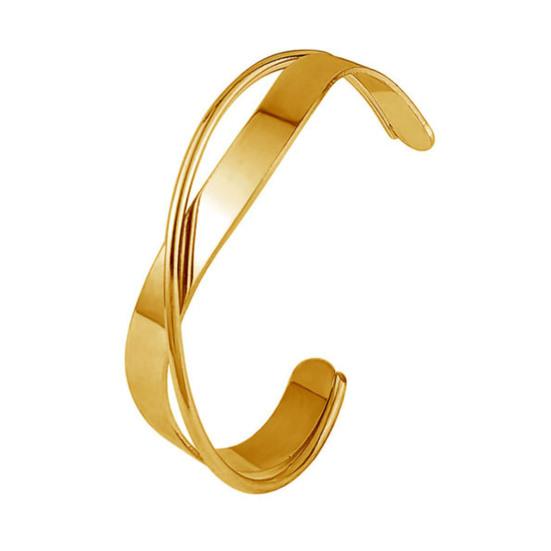 

Двухслойный браслет с геометрическим узором, нерегулярный крест, рябь, ювелирные изделия, браслет для женщин и девочек, вечерние украшения золотистый