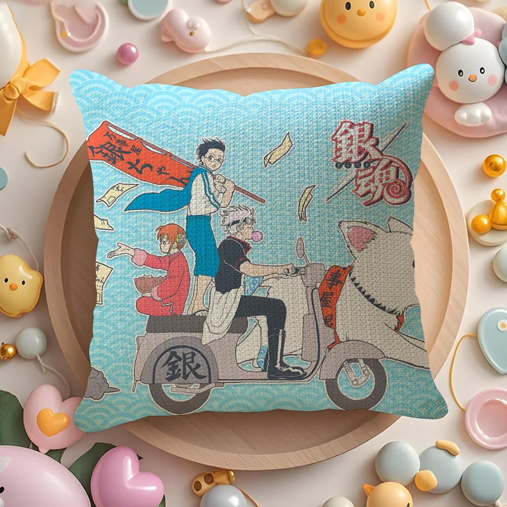 Science Fiction Comics Gintama-Anime Pillow Case Pattern Printed Pillowcase for Living Room Sofa Cushion Cover & Bedroom Decor