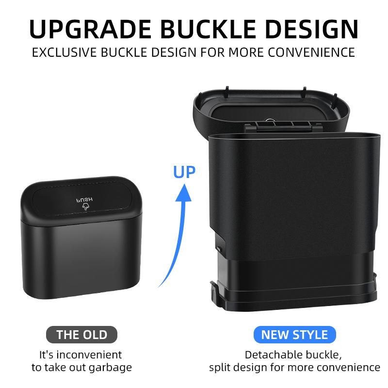 For VOLKSWAGEN VW Portable Car Trash Can Hanging Mini Garbage Storage Box For Volkswagen GOLF MK6 Polo Tiguan VW GTI CADDY PASSA