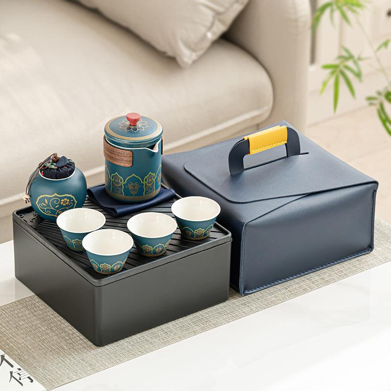 Outdoor Kung Fu Tea Set Portable Travel Tea Set Tea Pot Accompanying Kuaike Cup Business Gift