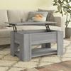 VidaXL Coffee Table Side Table End Table Living Room Furniture Living Room Interior Sonoma Grey 79x49x41 Cm 819276