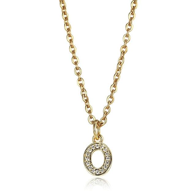 Cute Number 0 1 2 3 4 5 6 7 8 9 CZ Pendant Birthday Lucky Number Charm Necklace Rolo Chain Adjustable KN652