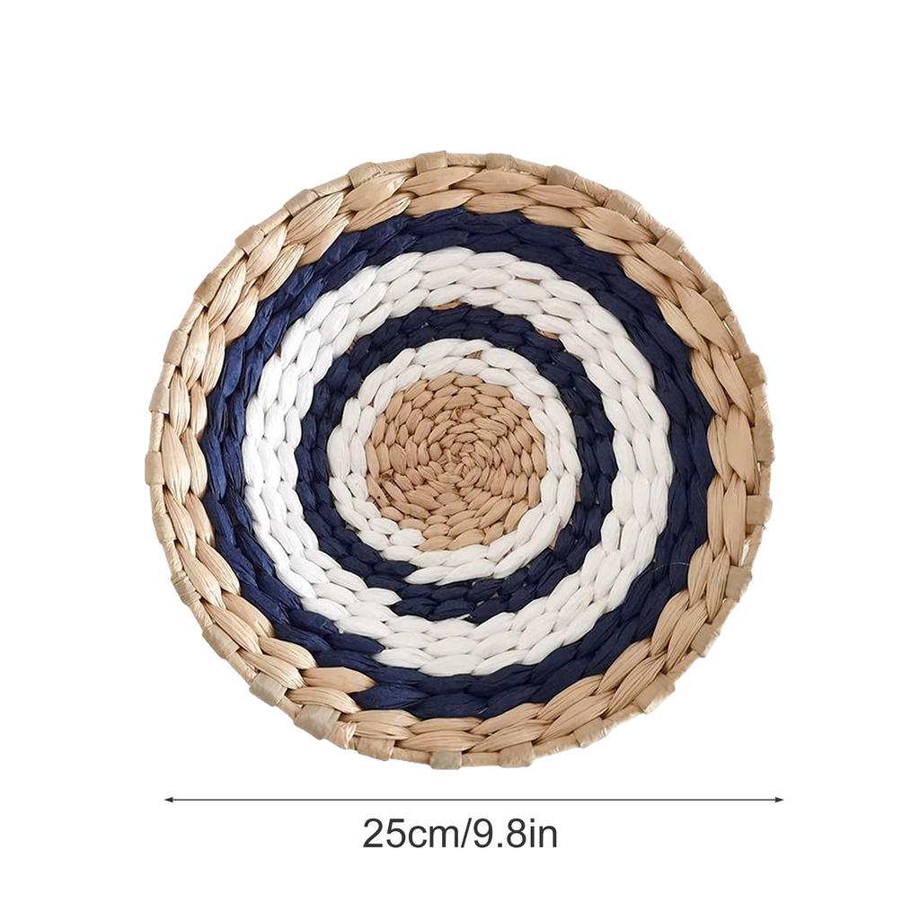 Bohemian Wind Straw Background Wall Decorations Creative Children s Room Hand Woven Plate Decorative Hanging