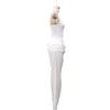 2026 European Style Spring Solid Color Sleeveless Slim-fit Pleated Square Neck Dress