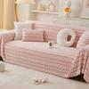 Anti Cat Scratch Large Sofa Cover Ins Style Winter Plush Sofa Towel Solid Color Full Coverage Sofa Blanket Full Cover