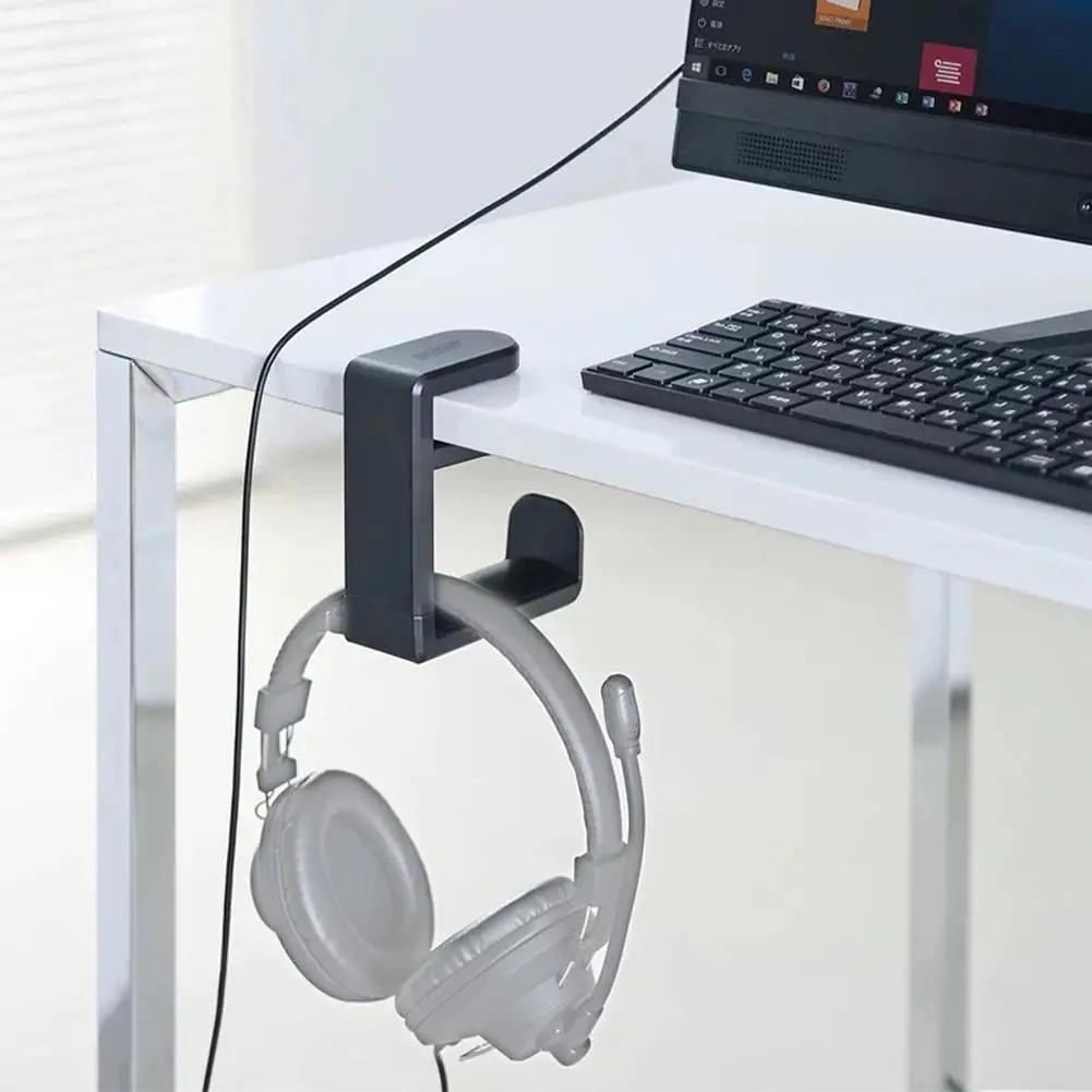 Universal 360° Rotating Headphone Stand Desktop Headset Holder PC Gaming Wall Mount Desk Hanger Hook for Earphone Controller