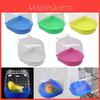 Cadă de baie pentru papagali Dimensiune mică Material plastic Model piele de tigru și bujori Accesoriu pentru băi de păsări