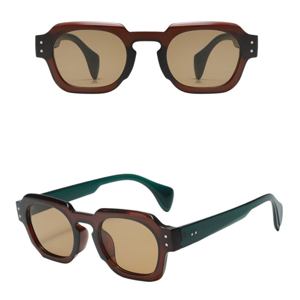 Irregular Square Frame Sunglasses Rice Nail UV400 Sun Glasses Multicolor Lenses Eyewear Cycling