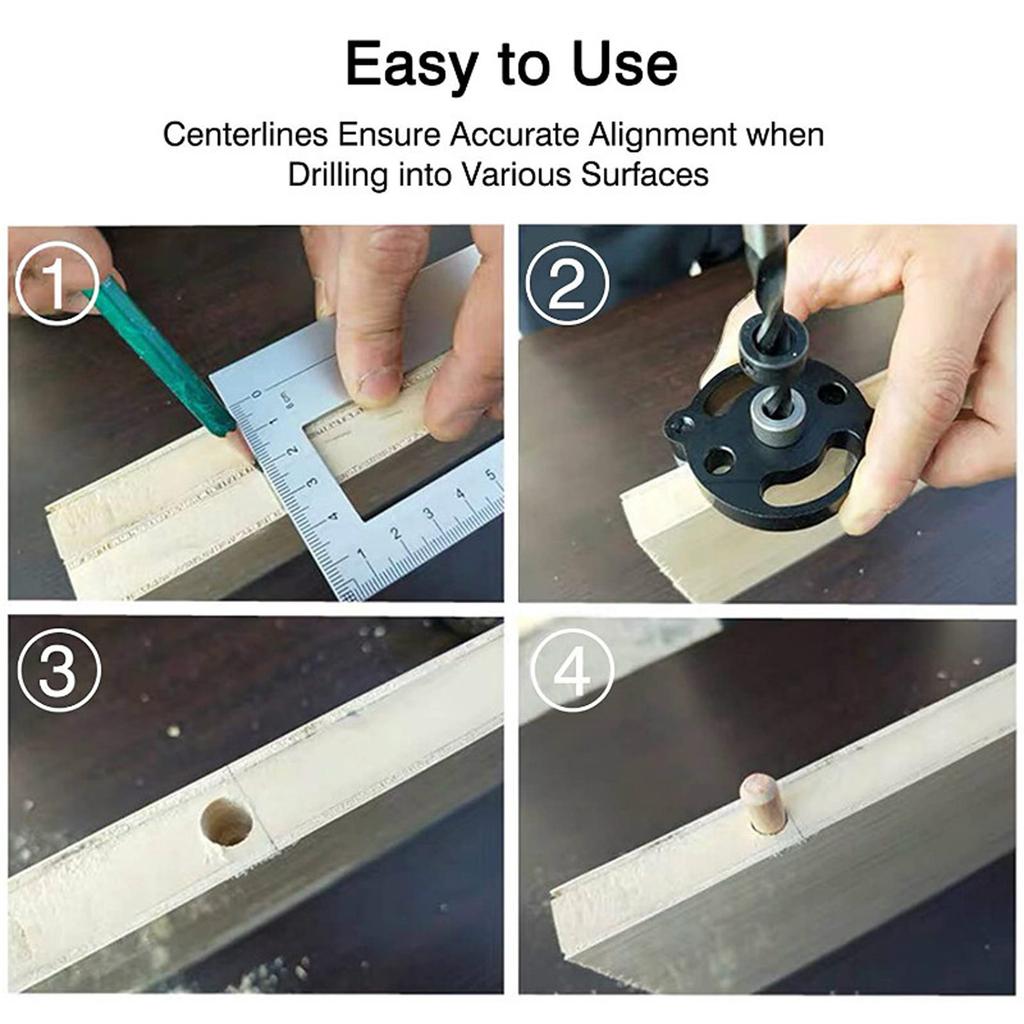 2 10mm Hole Puncher Locator Wear resist Self centering Dowelling Jig Diy Drill Guide Tools For Carpentry