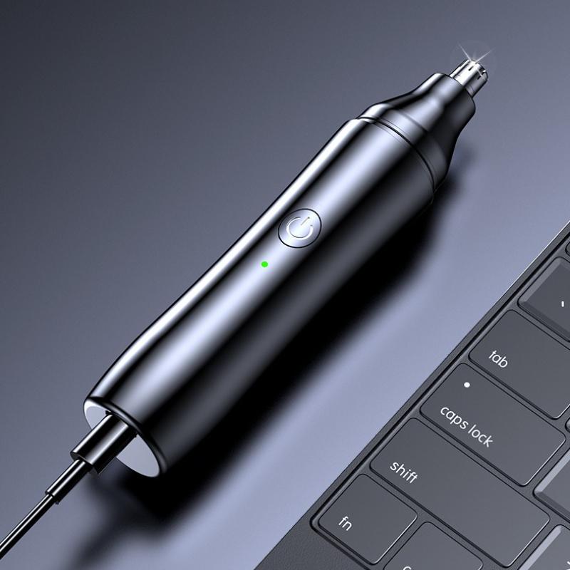 USB Rechargeable Portable Electric Nose Hair Trimmer Multifunctional Portable Nose Hair Shaving and Eyebrow Trimmer Gift for Men