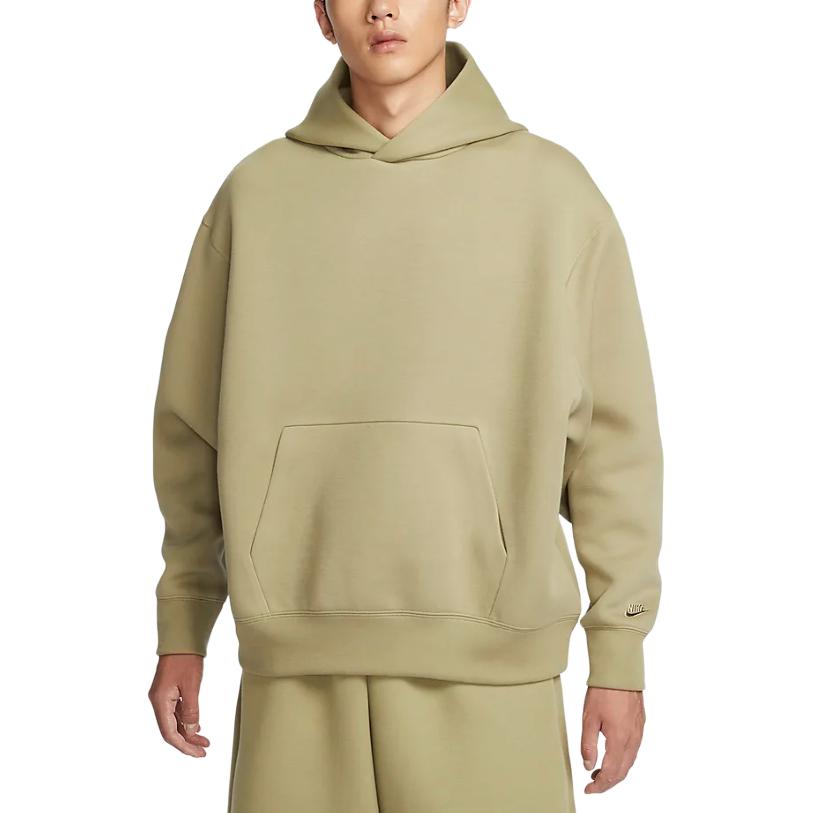 Nike Tech Reimagined Hooded Pullover Long Sleeve Sweatshirt Men Sweatshirt Olive-Green FZ0745276