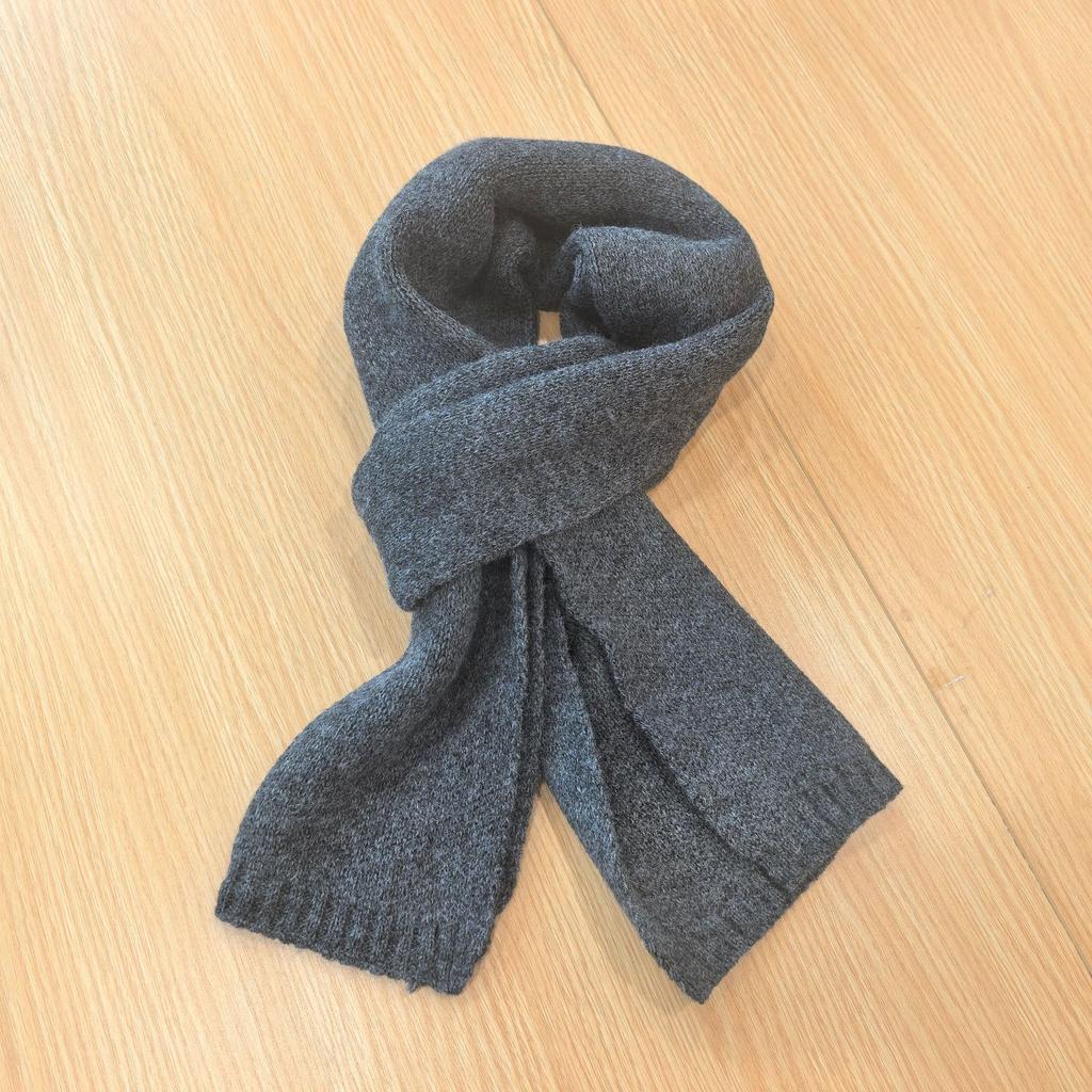 New solid color arctic velvet scarf women's autumn and winter Korean version college style simple cycling warm windproof scarf wholesale