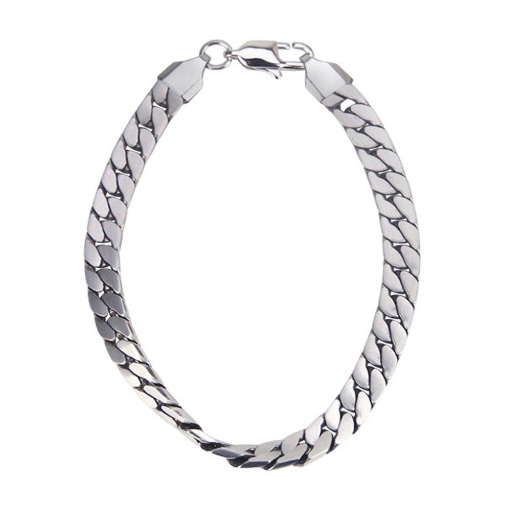 

Squaz Bracelet Sida136 2Color Unisex Couple Item Simple Chain Accessory Silver gloss