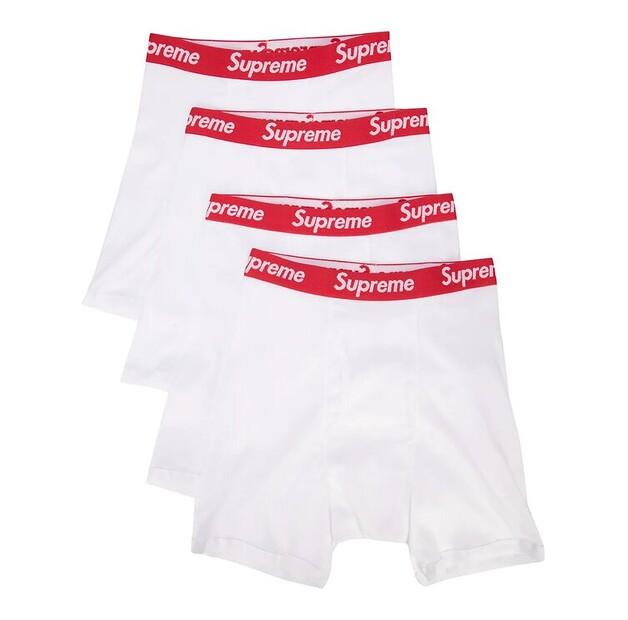 Supreme Hanes Boxer Briefs Set White