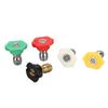 5Pcs Pressure Washer Spray Tips Nozzle Kit Multiple Degrees Quick Connect 1/4in Set
