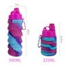 Portable Collapsible Silicone Travel Water Bottle 500ml Hiking Camping Gym Outdoor Sports