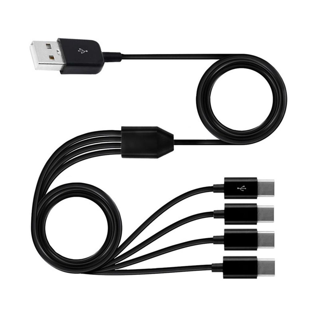 USB Type C Splitter Charging Cable 4 in 1 Multi Charging Cable USB to 4x Type C Splitter Data Sync Cord USB C Cable