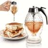 Honey Dispenser Syrup Dispenser Jar Leakproof Honey Syrup Pourer Kitchen Honey Container