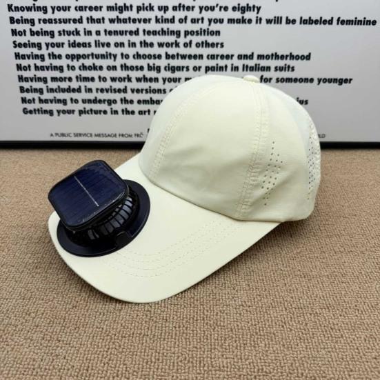 Baseballkappe mit UV-Schutz-Sonnenschirmkrempe Eingebauter leiser Lüfter 3 Geschwindigkeiten Solare Doppelstromversorgung USB-Laden Schnell trocknende Sonnenkappe