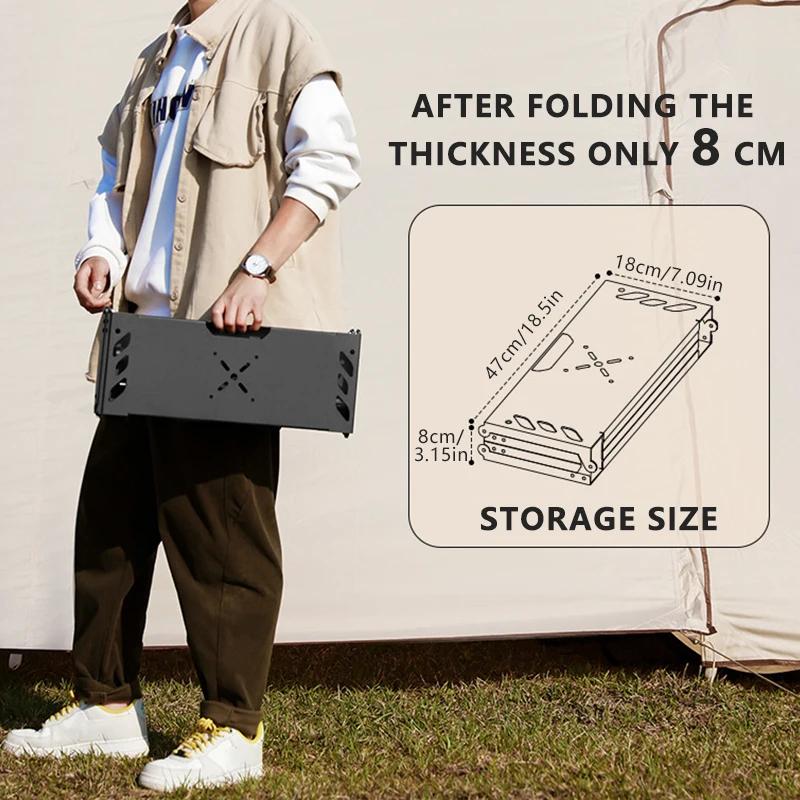 Outdoor Four-fold Tactical Table, Camping Table,portable Height-adjustable Table,picnic Table,suitable for Hiking and Barbecuing