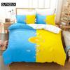 Blue And Yellow Bedding Sets 3D Digital Printing Custom Quilt Duvet Cover Set Home Queen King Quilt Pillowcase