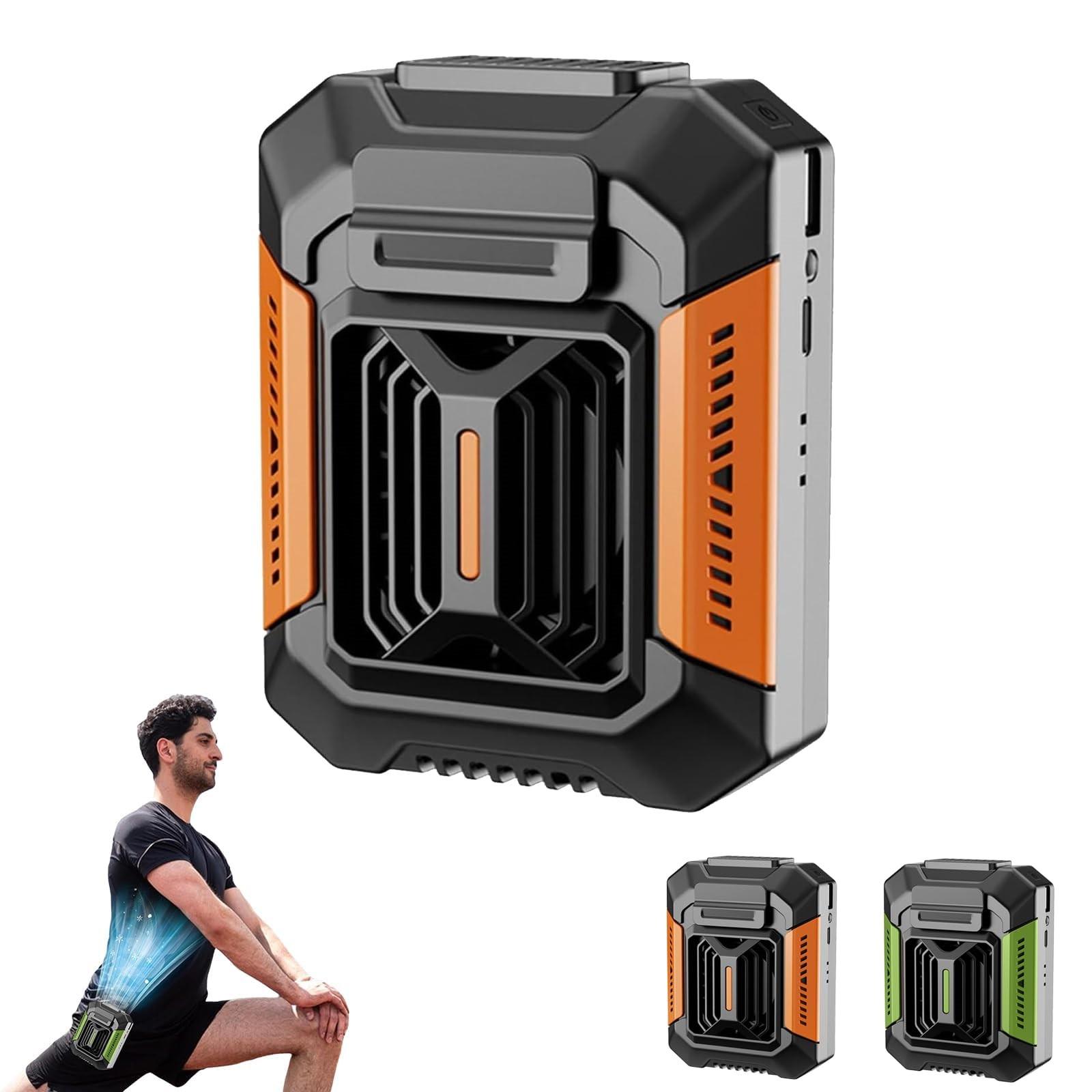 

Портативный кондиционер, настенный носимый поясной зажим, перезаряжаемый вентилятор, 3 скорости ветра с подсветкой для работы на открытом воздухе, кемпинга One Size оранжевый