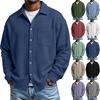 Men's Casual Button-down Long-sleeved Shirt With Pocket