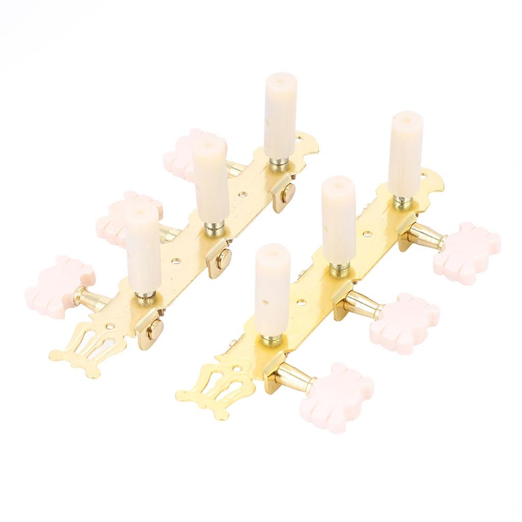 3+3 AcrylicClassical Guitar String Tuning Peg Tuners Machine Heads Gold