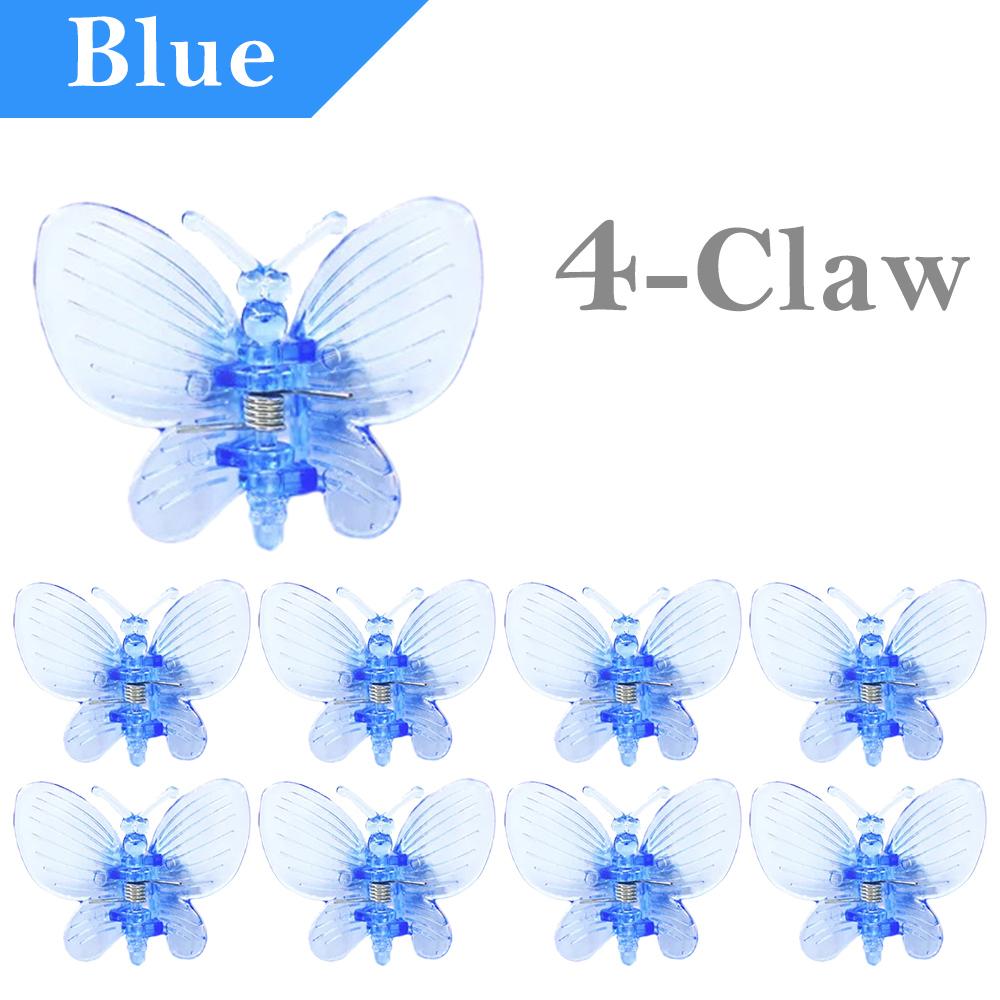 30/50/100pcs New Butterfly Plastic Plant Clips 4-Claw Orchid Flowers Support Clamp Clasp Tied Bundle Branch Climbing Vine Stem