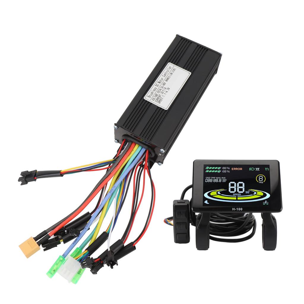 Brushless Motor Controller Kit with LCD Display Panel Aluminum Alloy Sine Wave 3 Mode Controller for 36V750W 36V1000W
