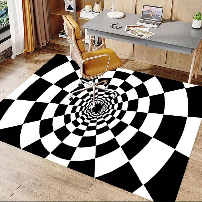 1PC Checkerboard Tunnel Extra Large Non Slip Floor carpet, Office, family, bedroom, Studio Large Area Rug Indoor Rugs, Vibrant Colors