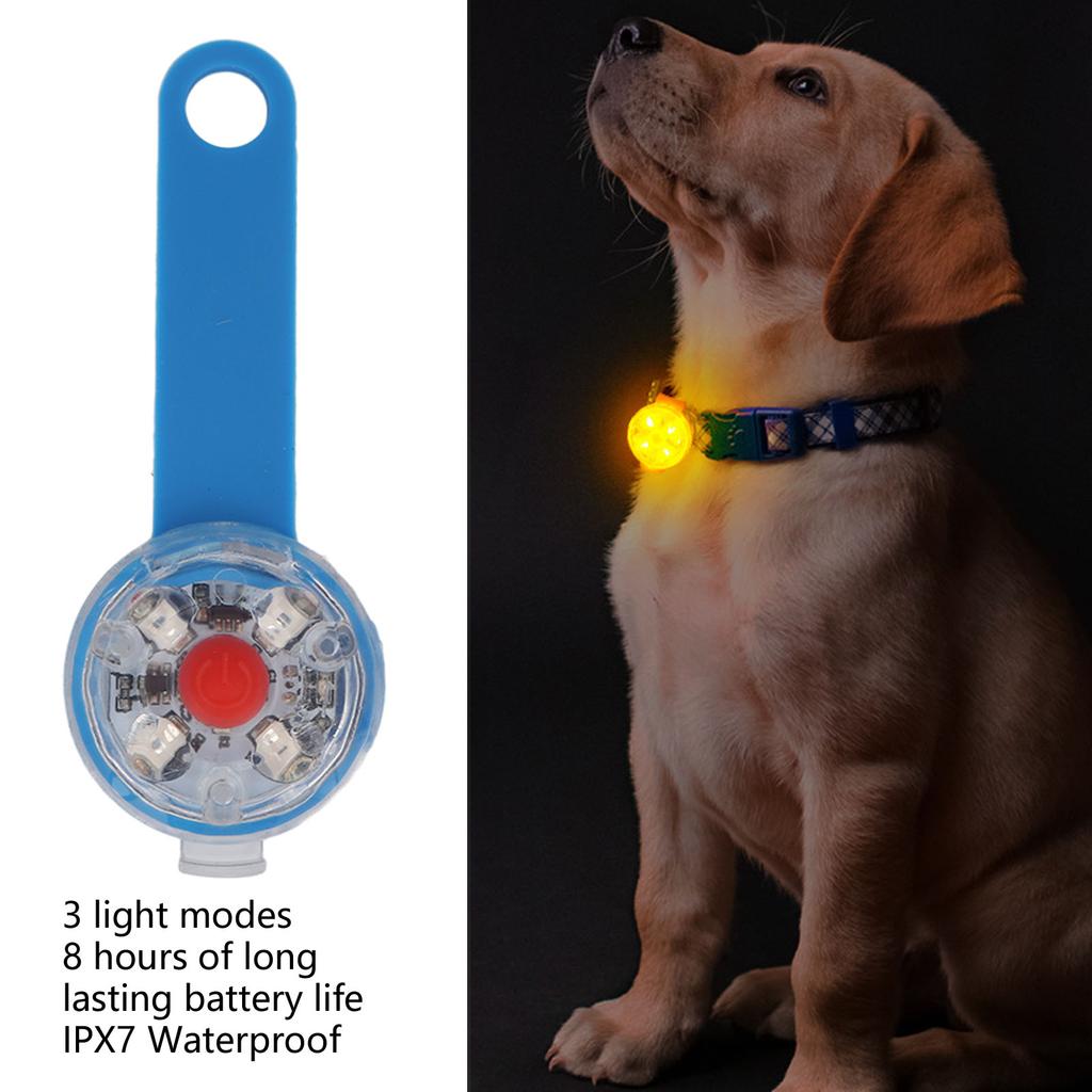 LED Dog Light Pendant USB Rechargeable IPX7 Waterproof 3 Light Modes Dog Collar Light for Pet Bag Bike