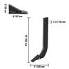 Box Blade Shank, 18" Scarifier Shank, 4 Holes Box Scraper Shank, Ripper Shank with Removable Tapered Teeth and Pins, Adjustable Shanks Assembly for