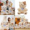 Adorable New Plush Dog Baby Bib Toy Cuddly Bear Stuffed Animal Doll Gift