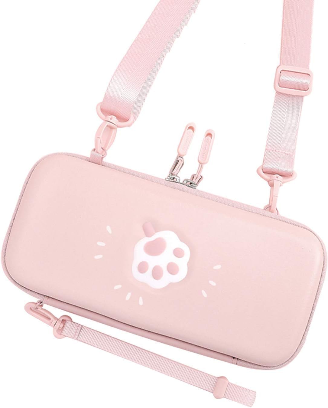 

Switch Cover with 9H Glass Waterproof and Cat Paw Switch For Nintendo Switch Game Card Storage Blue Film, 3-way, Handheld, Crossbody, Oil-Resistant,