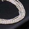 1String, White Natural Freshwater Pearls, Irregular Rice Shape Pearl Beads, 2-3mm, for DIY Jewelry Making, Unique Birthday Party Wedding Crafts, 36cm