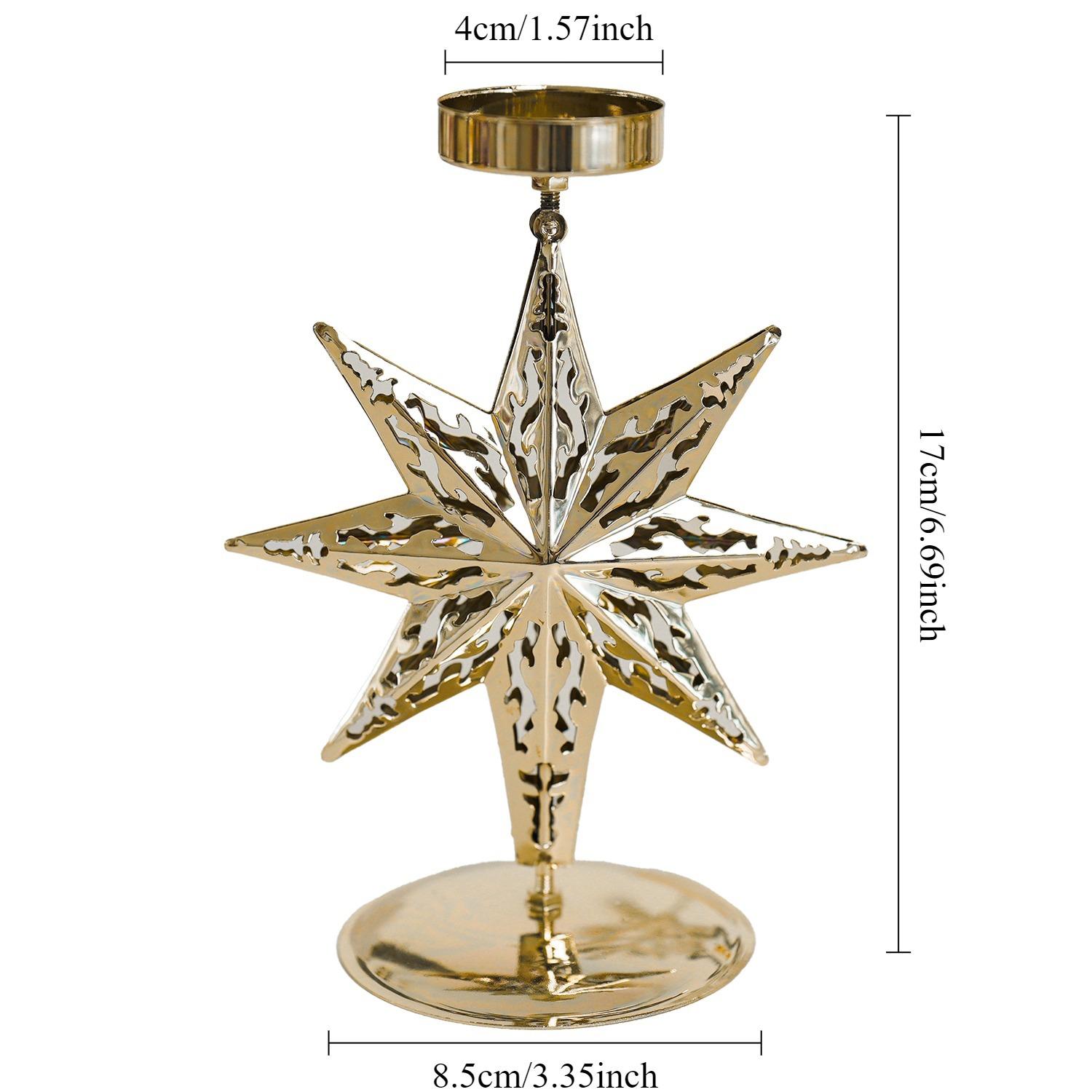

Рождественский металлический подсвечник Креативный подсвечник в форме снежинки и рождественской елки для домашнего декора Рождественские Новогодние подарки