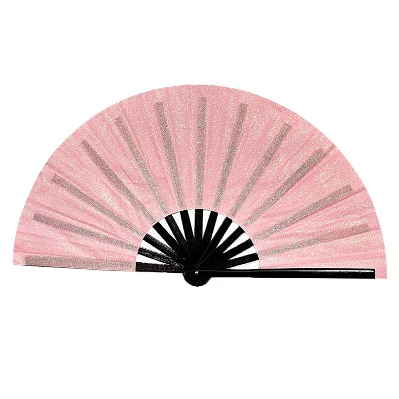 10Inch Performance Fan Ultralight Portable Decorative Handheld Fan For Women Folding Shiny Hand Rave Fan Ideal Cosplay
