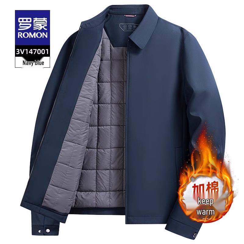 ROMON Men's Lapel Executive Warm Jacket