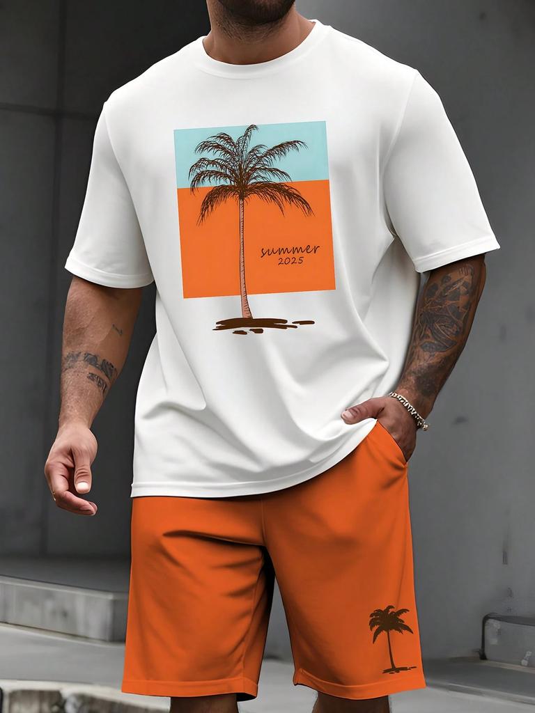 2026 Sommer Herren Sportbekleidung Kurzarm T-Shirt Anzug Zweiteiler Outdoor Reisekleidung Übergroße Herren Shorts Trainingskleidung