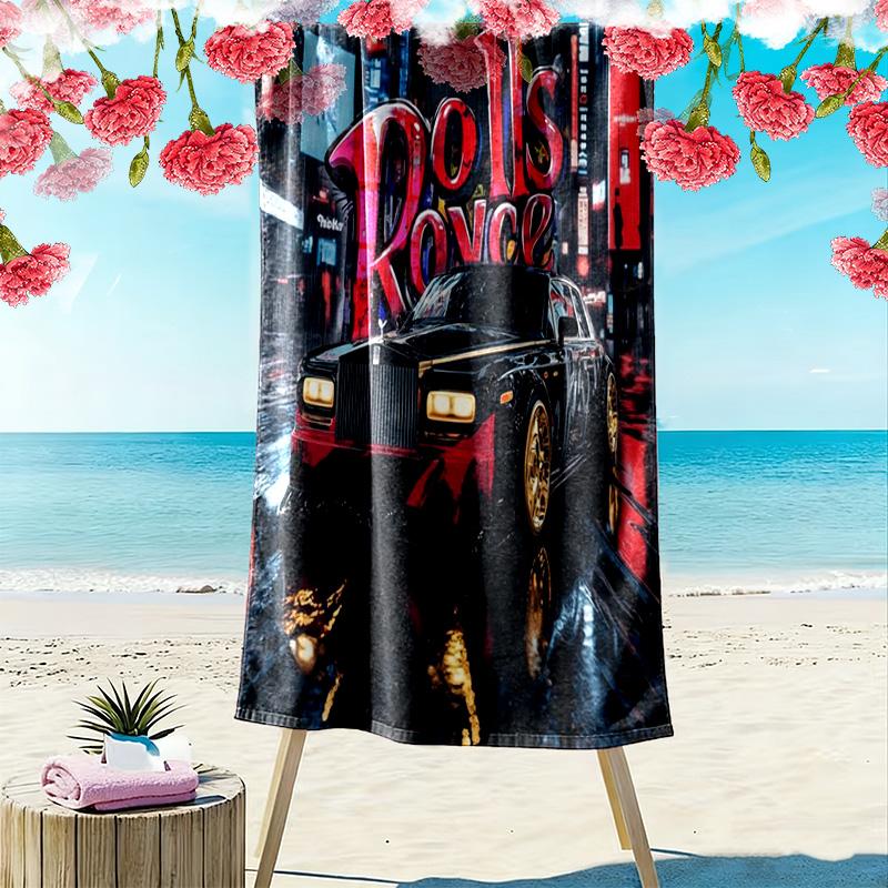 Rolls Royce Luxury Rain beach towel beach soft Absorbent bath towel quick-drying swim towel seaside Fashion beach towel Outdoor picnic beach mat