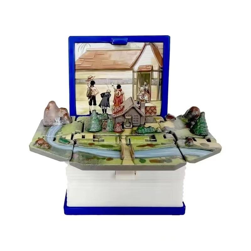 3d Pop Up Puzzle Book Keychain With Fortress Scene For Stress Relief And Creative Gift